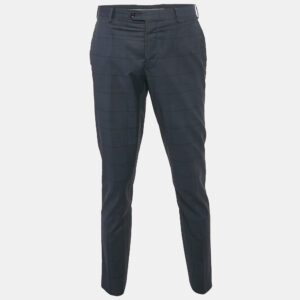 giorgio armani navy blue prince of wales wool trousers xl