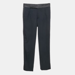 Giorgio Armani Navy Blue Wool Regular Fit Formal Pants M