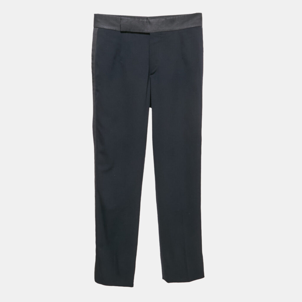 luxury-men-giorgio-armani-used-clothes-p1153406-008 Giorgio Armani Navy Blue Wool Regular Fit Formal Pants M