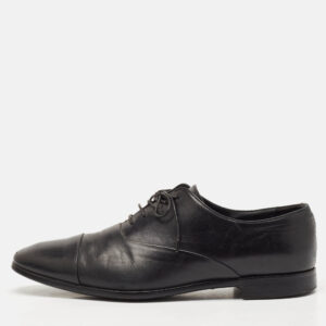 Giorgio Armani Black Leather Lace Up Oxfords Size 43