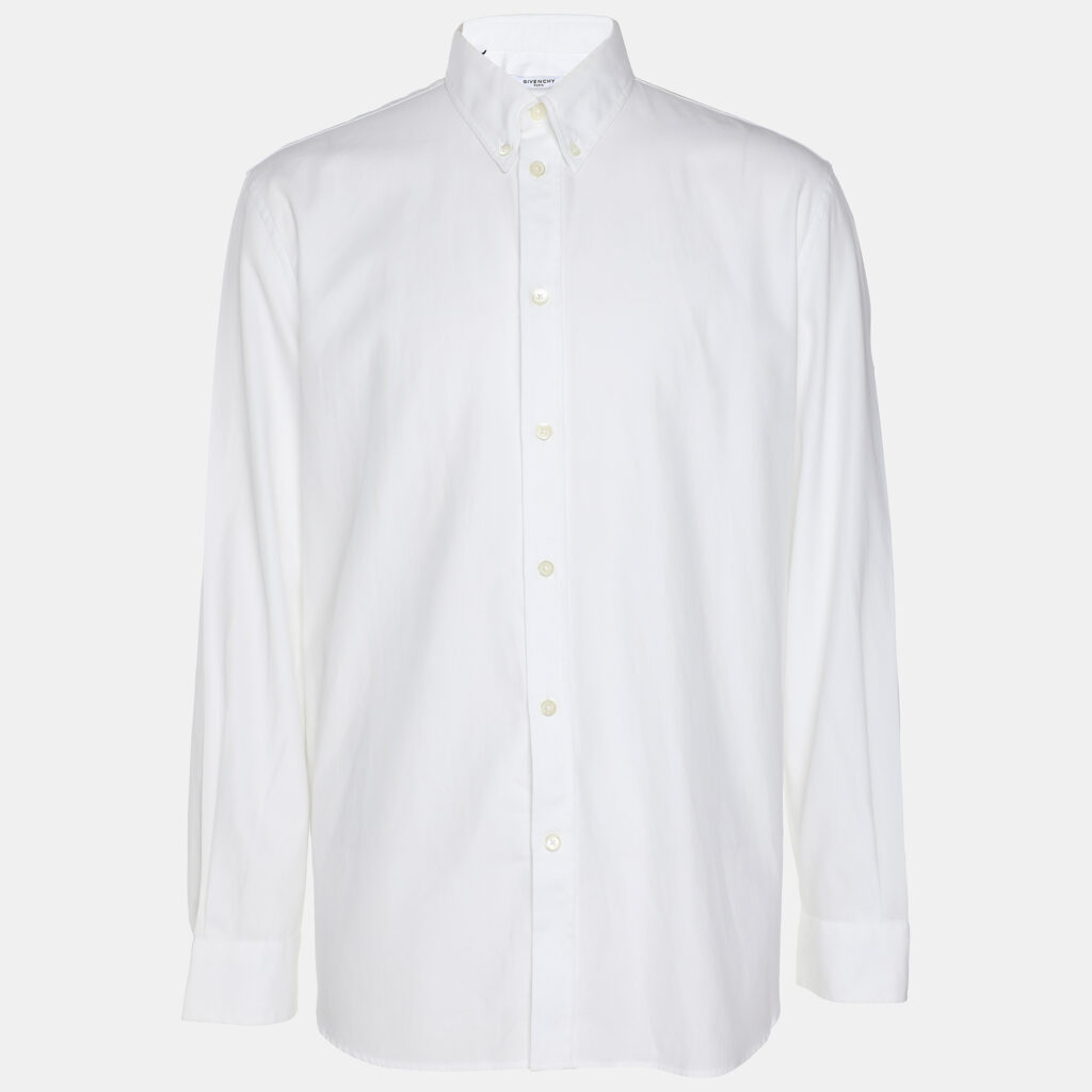luxury-men-givenchy-new-clothes-p1147220-005.jpg Givenchy White Cotton Button Front Shirt L