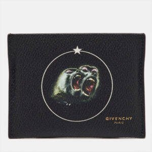Givenchy Black Leather Monkey Brothers Card Case