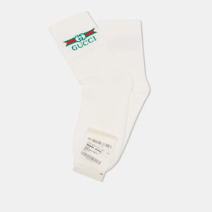 Gucci White Label Intarsia Cotton Socks M 11(24-26 cm)