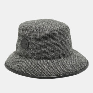 Gucci Black/Grey Wool Logo Patch Bucket Hat XL