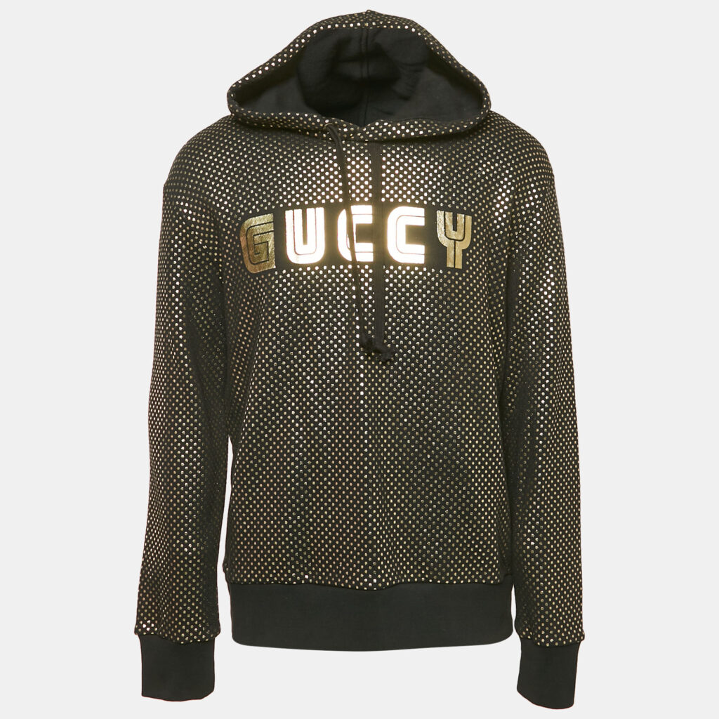 luxury-men-gucci-new-clothes-p1162421-002 Gucci Black Star Print Cotton Hoodie M