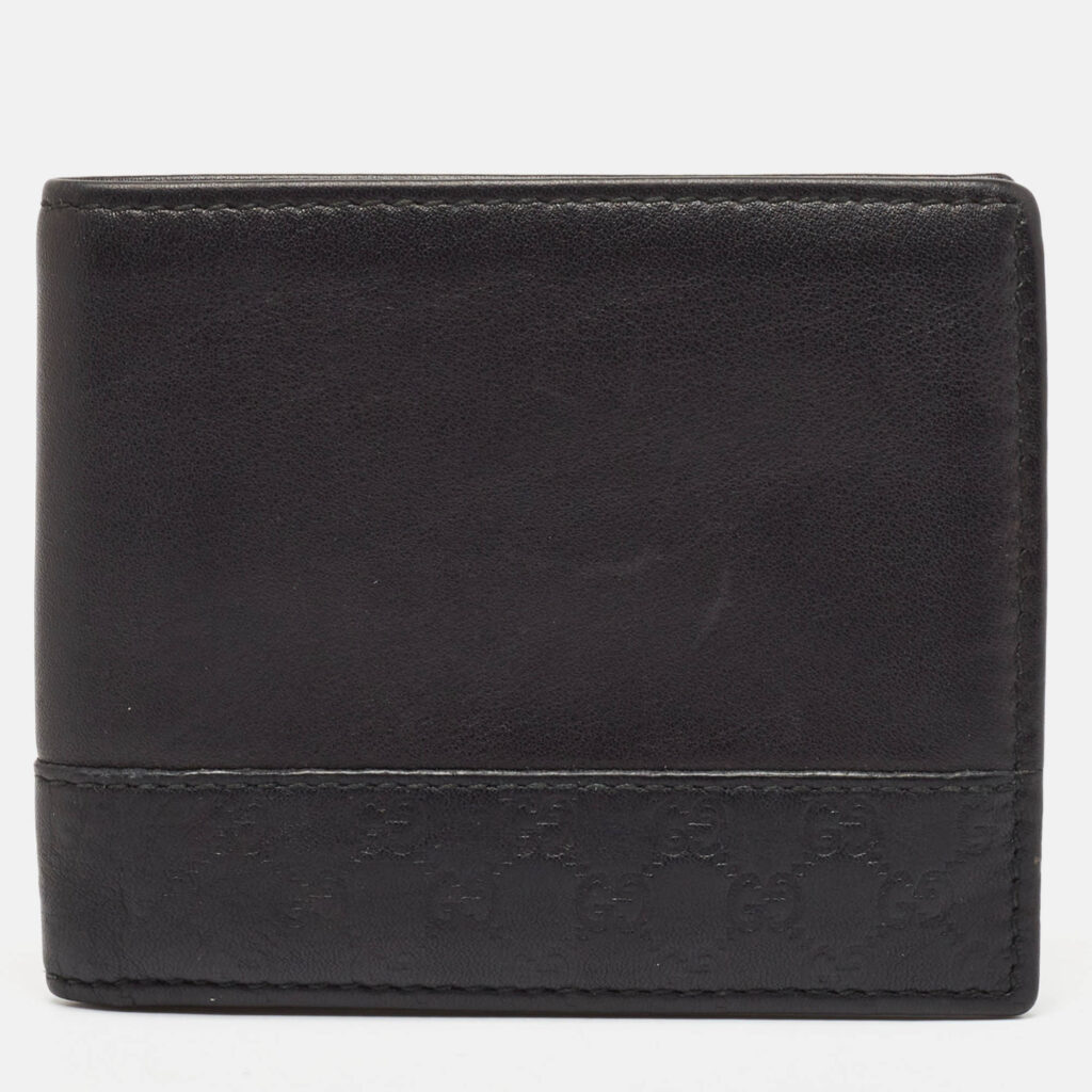 Gucci Black Microguccissima Leather Bifold Wallet