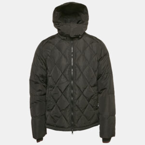 gucci black quilted puffer jacket m