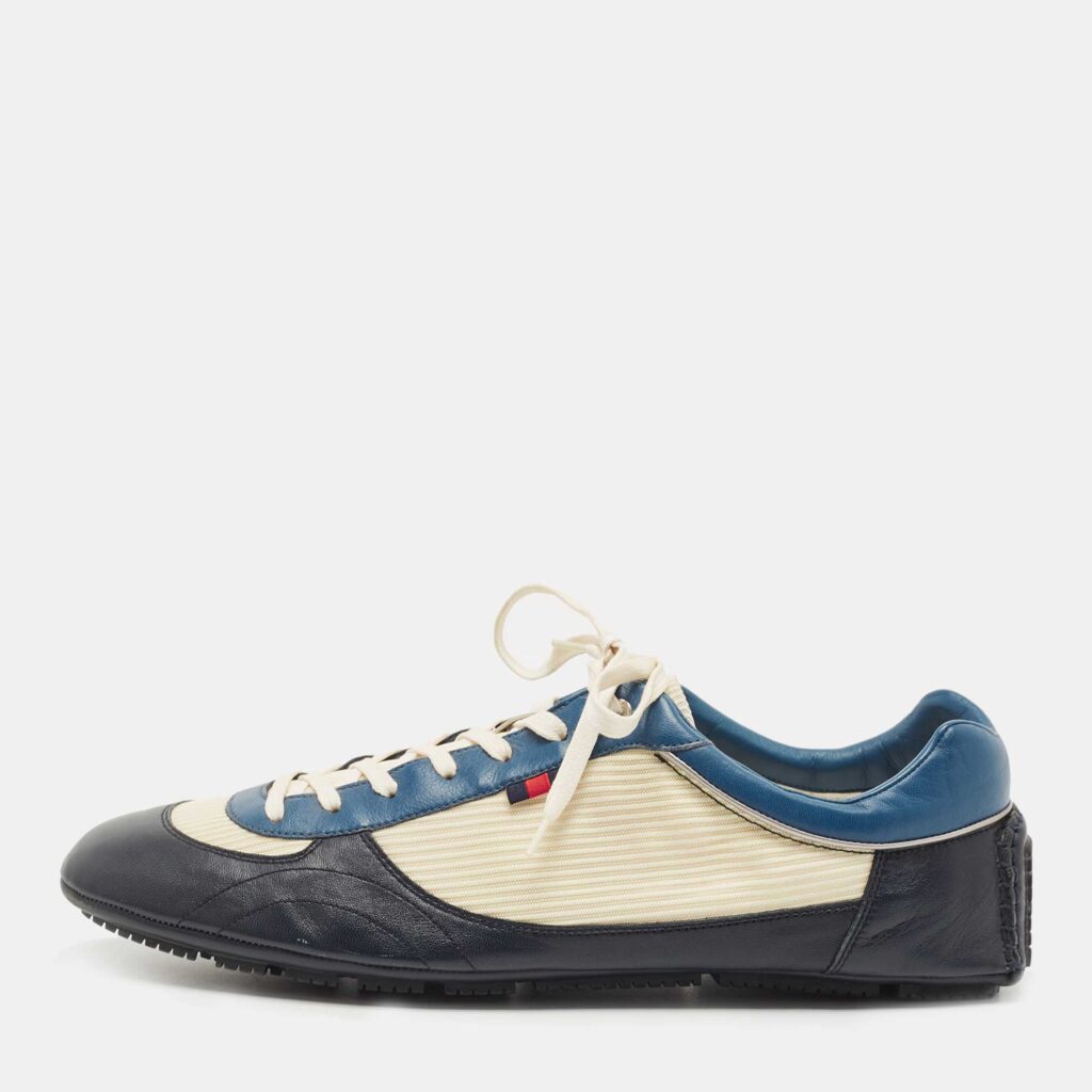 luxury-men-gucci-used-shoes-p858902-003 Gucci Multicolor Leather and Fabric Lace Up Sneakers Size 45.5