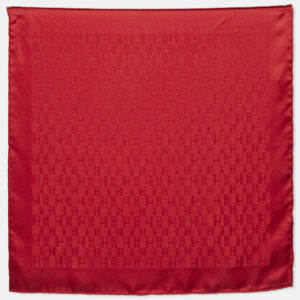 hermes red silk h silk pocket square