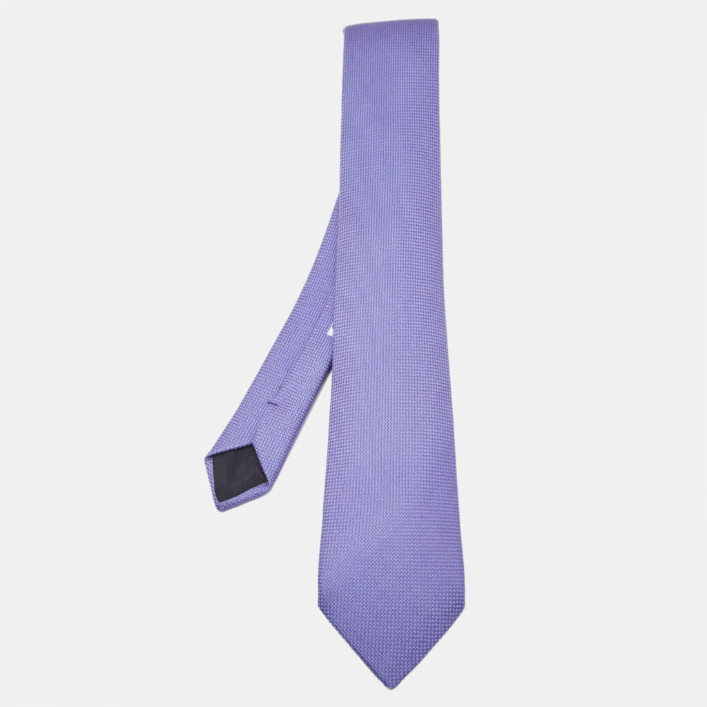 luxury-men-hermes-used-accessories-p1157969-002 Hermès Purple Jacquard Silk Saint-Honore Tie