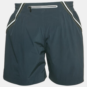 Herm&egrave;s Navy Blue Nylon Drawstring Shorts L