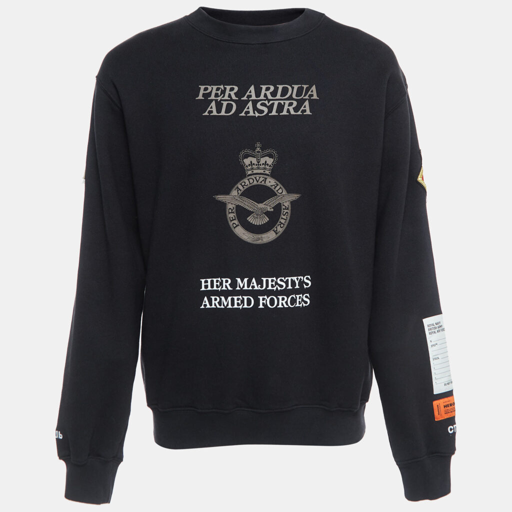 luxury-men-heron-preston-new-clothes-p918776-001 Heron Preston Black Graphic Print Cotton Sweatshirt S