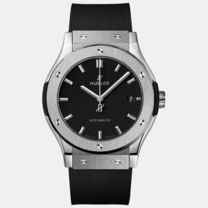 hublot black titanium classic fusion 542.nx.1171.rx men's wristwatch 42 mm