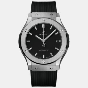 hublot black titanium classic fusion 511.nx.1171.rx men's wristwatch 45 mm