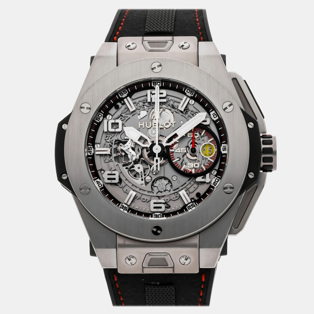 luxury-men-hublot-used-watches-p1121691-005 Hublot Big Bang Ferrari Unico Limited Edition 401.NX.0123.VR Automatic Men's Wristwatch 45MM