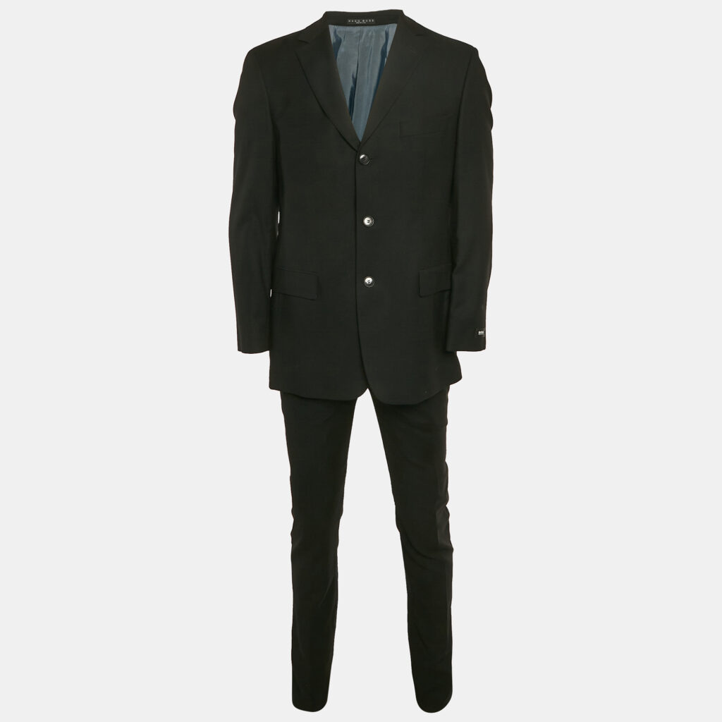 luxury-men-hugo-boss-used-clothes-p1144408-005 Hugo Boss Black Wool Regular Fit Suit M