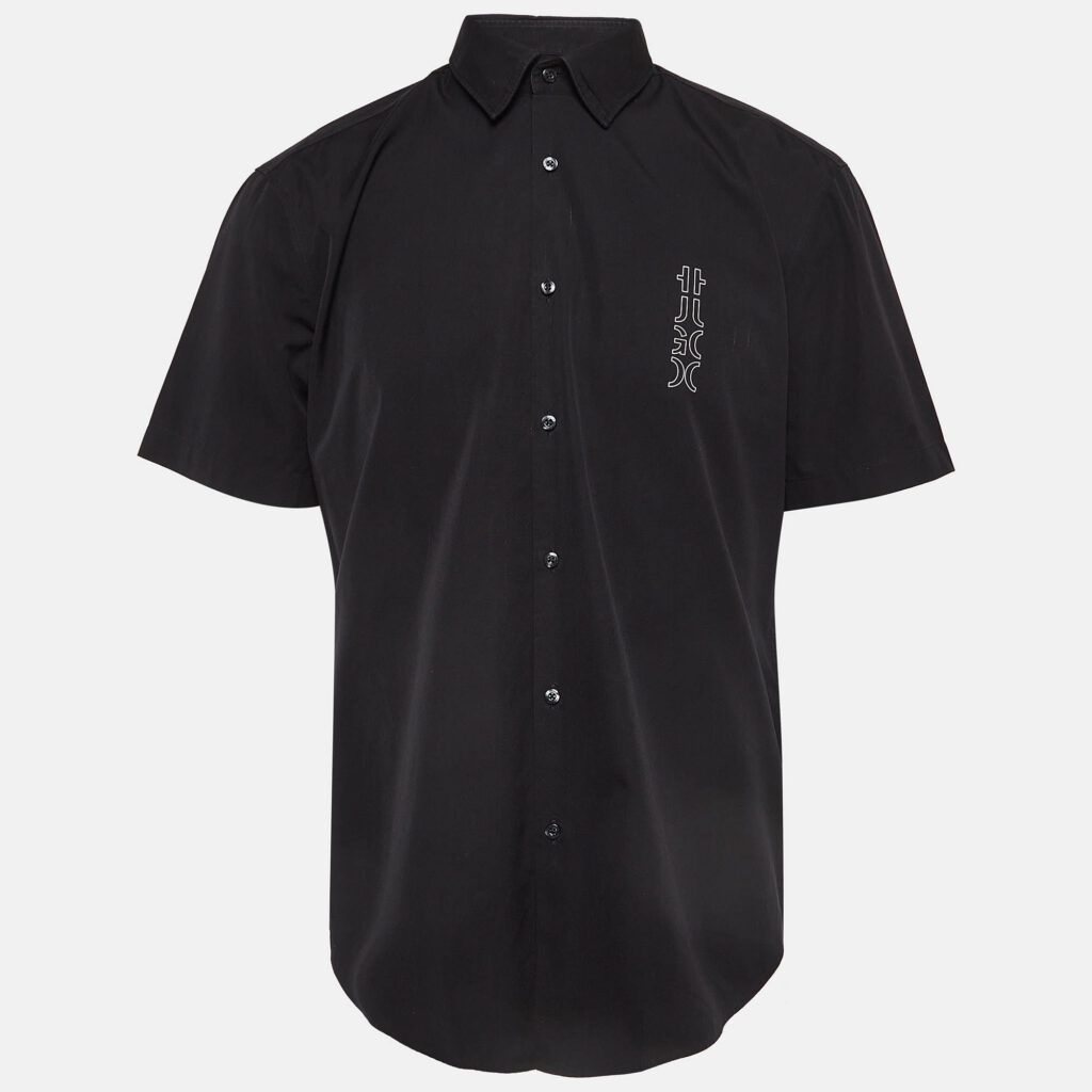 Hugo Boss Black Printed Cotton Shirt XXL