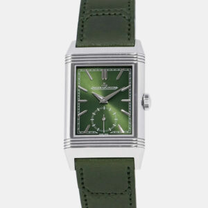Jaeger LeCoultre Green Stainless Steel Reverso Q397843J Manual winding Men's Wristwatch 45.6mm