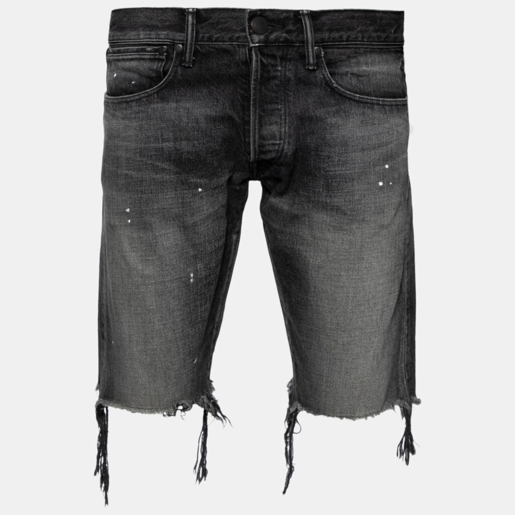 luxury-men-john-elliott-used-clothes-p625435-001-2 John Elliott Grey Denim Frayed Hem Detail Shorts M