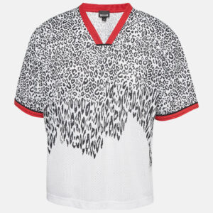 Just Cavalli White Animal Print Bird Eye Jersey T-Shirt M