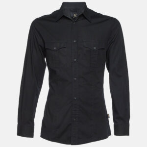 Just Cavalli Black Cotton Cargo Shirt M