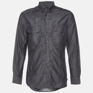Just Cavalli Black Cotton Button Down Shirt L