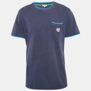 Kenzo Navy Blue Cotton Tiger Patchwork T-Shirt XL