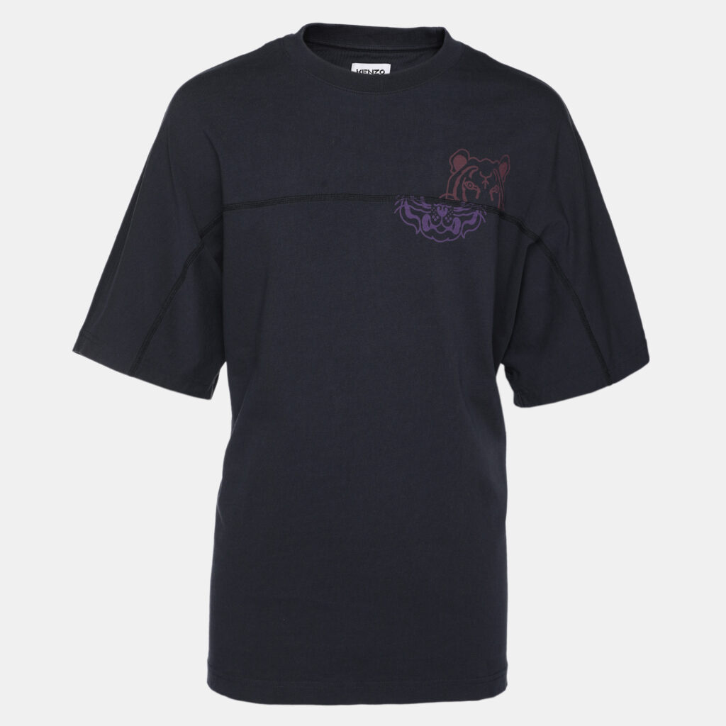 Kenzo Navy Blue Cotton T-Shirt XL