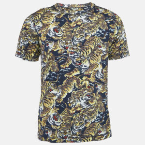 Kenzo Blue Tiger Print Jersey Crewneck T-Shirt M