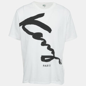 Kenzo White Printed Jersey Crewneck T-Shirt XXL