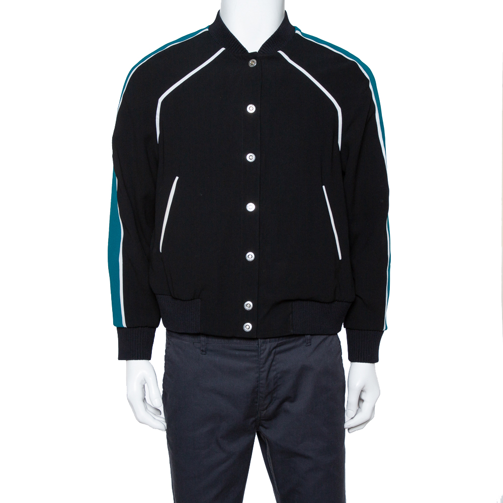 luxury-men-kenzo-used-clothes-p375389-003 Kenzo Black Crepe Paradise Bomber Jacket L