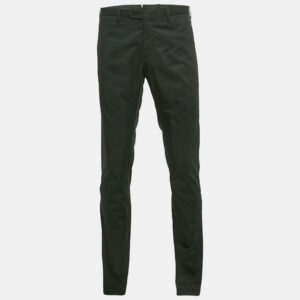 Lanvin Black Cotton Formal Trousers L