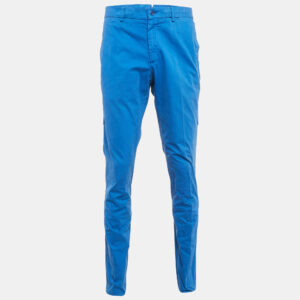 Lanvin Blue Cotton Gabardine Trousers L