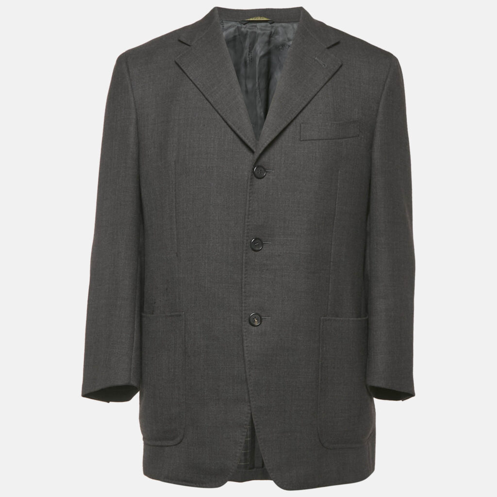 luxury-men-lanvin-used-clothes-p1162878-001 Lanvin Dark Grey Wool Blend Regular Blazer L
