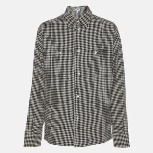 Loewe Black/White Checkered Cotton Button Front Shirt XXS