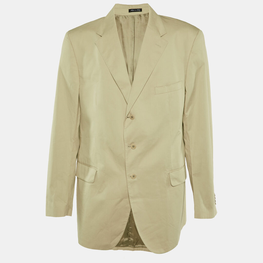 luxury-men-loro-piana-used-clothes-p1148086-001.jpg Bradbury X Loro Piana Vintage Beige Cotton Button Front Jacket 5XL
