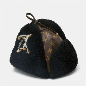 Louis Vuitton Brown Monogram Shearling/Leather Teddy Chapka Hat S