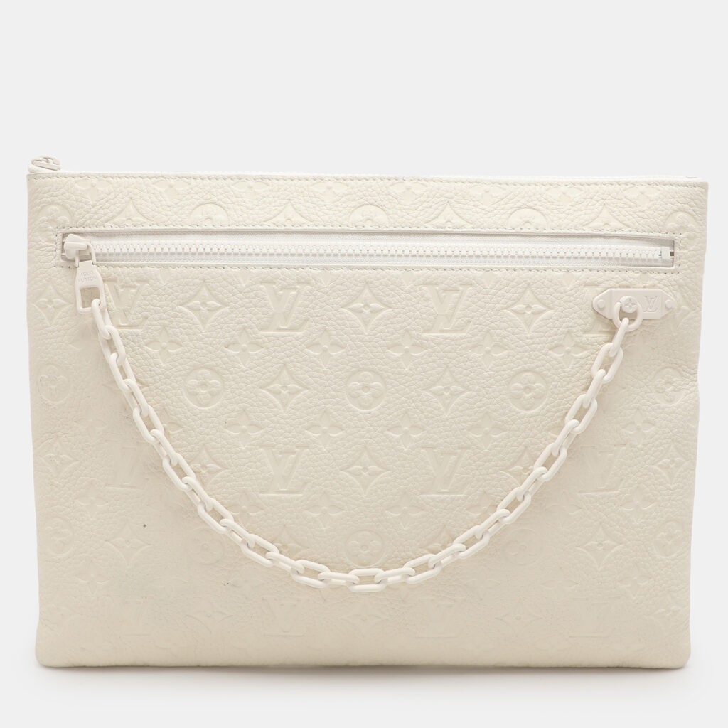 luxury-men-louis-vuitton-new-bags-p1100213-001 Louis Vuitton White Monogram Taurillon Leather Solar Ray A4 Pouch