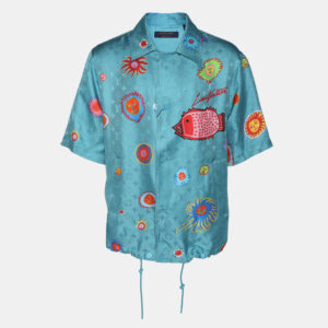 Louis Vuitton &times; Yayoi Kusama Multicolor Silk Monogram Faces Short Sleeve Shirt M