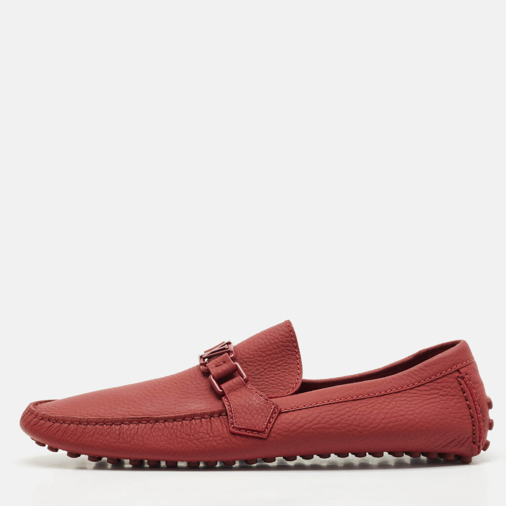luxury-men-louis-vuitton-new-shoes-p1163679-010 Louis Vuitton Burgundy Leather Hockenheim Slip On Loafers Size 43.5