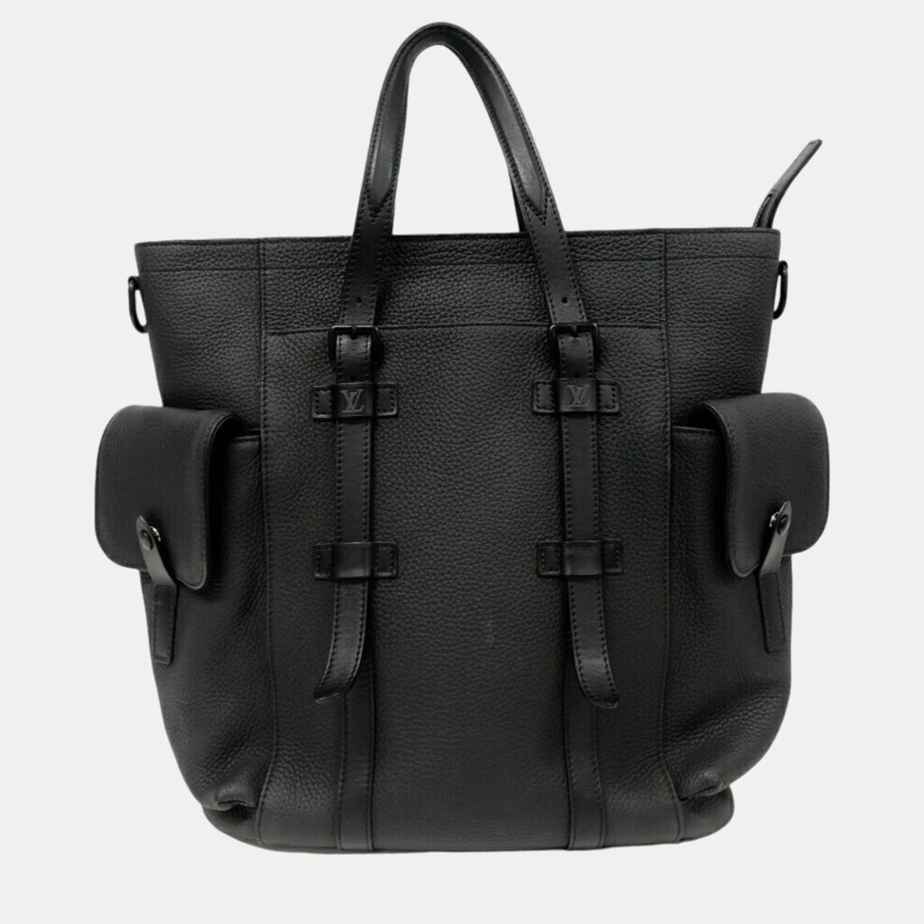luxury-men-louis-vuitton-used-bags-p1056063-001 Louis Vuitton Taurillon Black Listopher Tote Bag