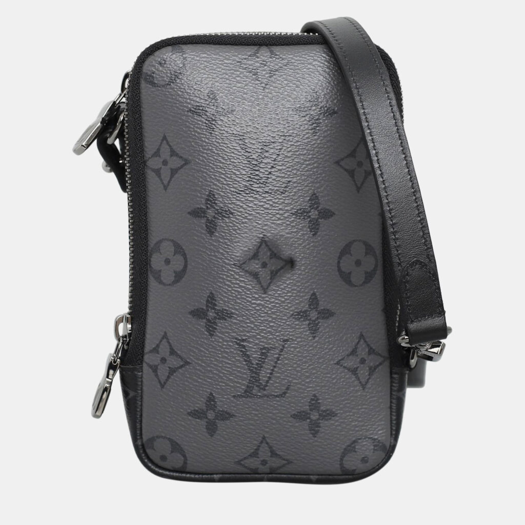 luxury-men-louis-vuitton-used-bags-p1090512-007 Louis Vuitton Monogram Eclipse Reverse Double Phone Pouch