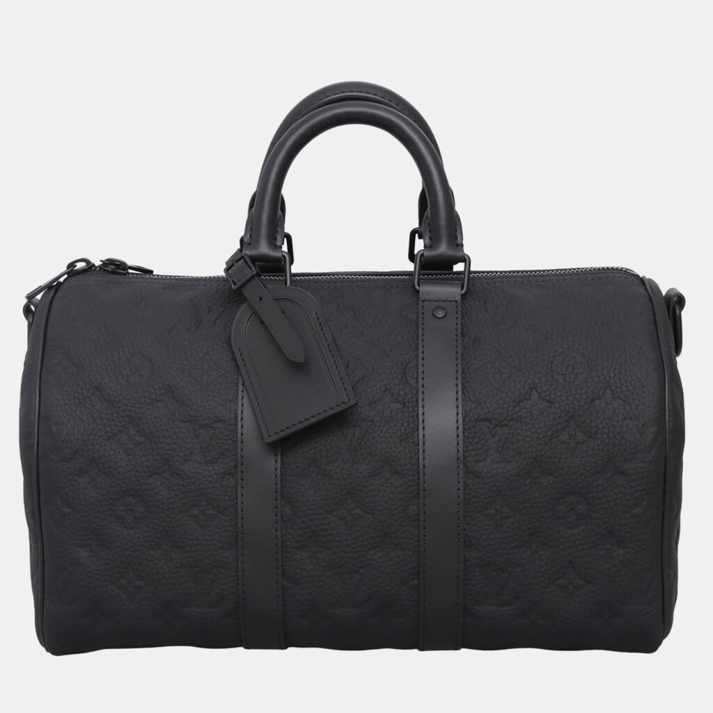 luxury-men-louis-vuitton-used-bags-p1101062-007 Louis Black Vuitton Monogram Taurillon Keepall Bandouliere 35 Bag
