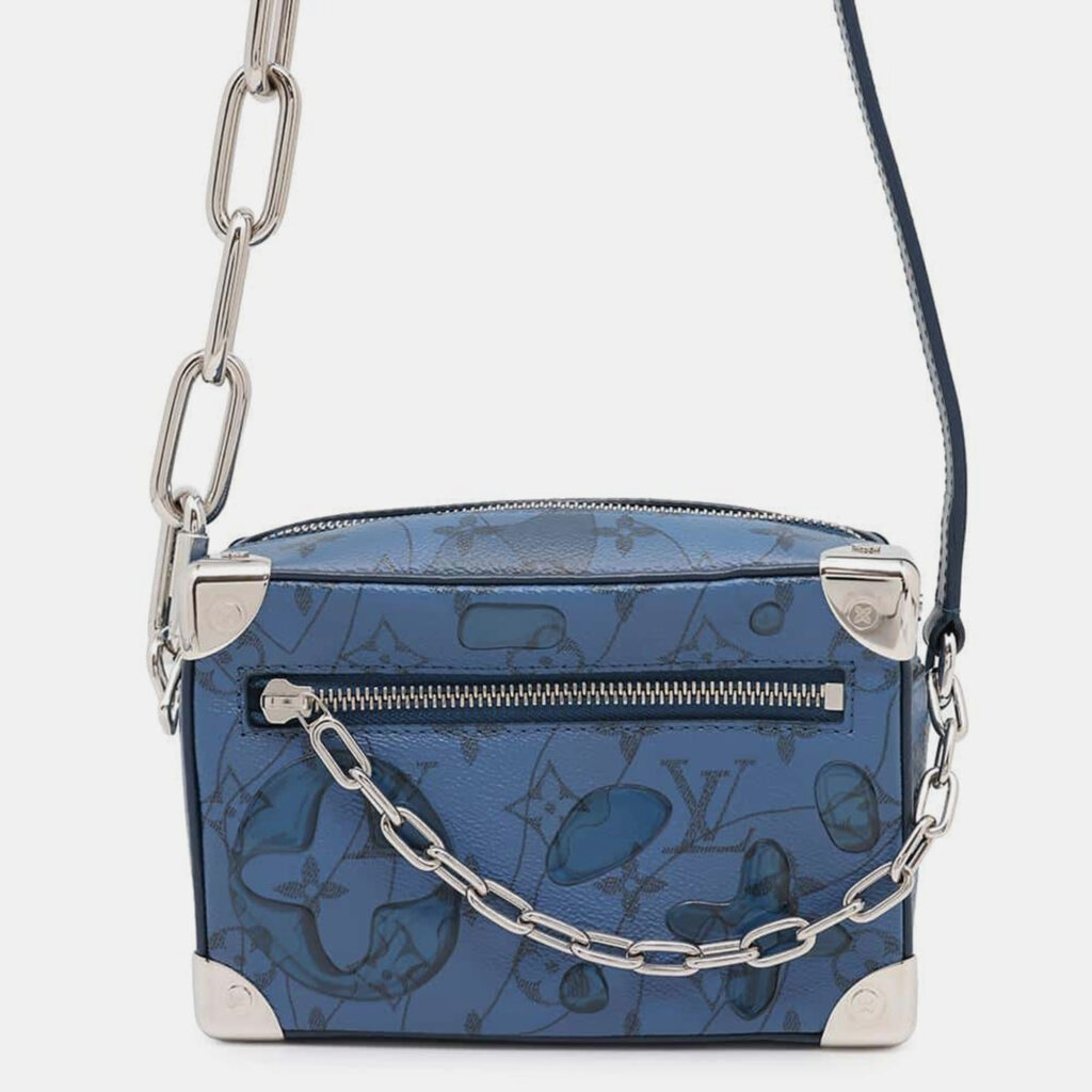 luxury-men-louis-vuitton-used-bags-p1111231-001 Louis Vuitton Blue Monogram Aqua Garden Mini Soft Trunk Bag