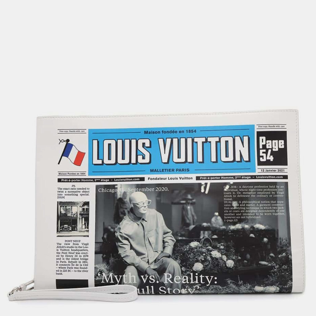 luxury-men-louis-vuitton-used-bags-p1111238-002 Louis Vuitton White Leather Newspaper Clutch