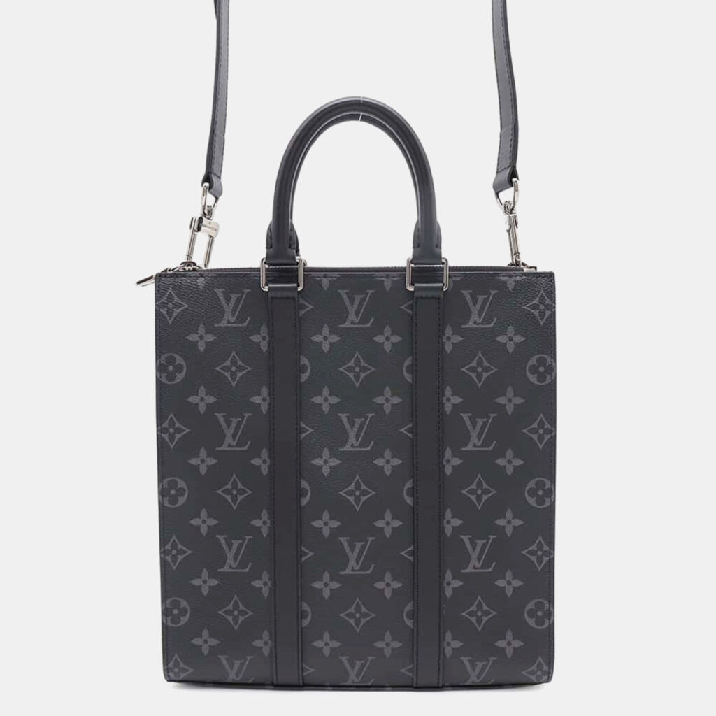 luxury-men-louis-vuitton-used-bags-p1111244-001 Louis Vuitton Noir Monogram Eclipse Sac Plat Bag