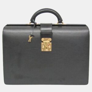 Louis Vuitton Black/Noir Epi Leather Serviette Fermoir Briefcase