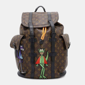 Louis Vuitton Christopher Noir Monogram Macassar Canvas Lv Friends Size Pm
