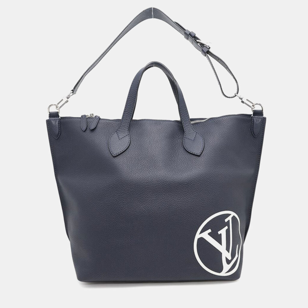 luxury-men-louis-vuitton-used-bags-p1157746-017 Louis Vuitton Indigo Blue Taurillon Leather Eastside Zipped Tote Bag