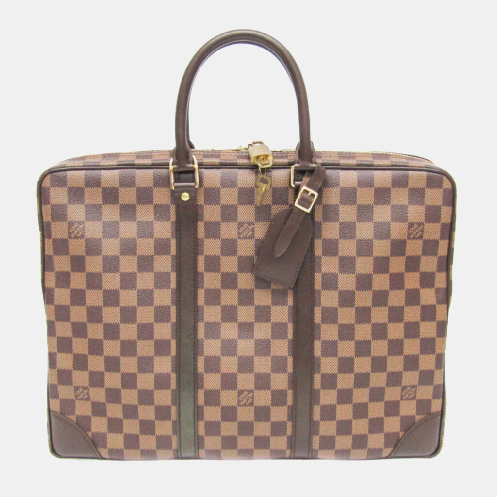 Louis Vuitton Brown Damier Ebene Canvas Voyage Document Bag